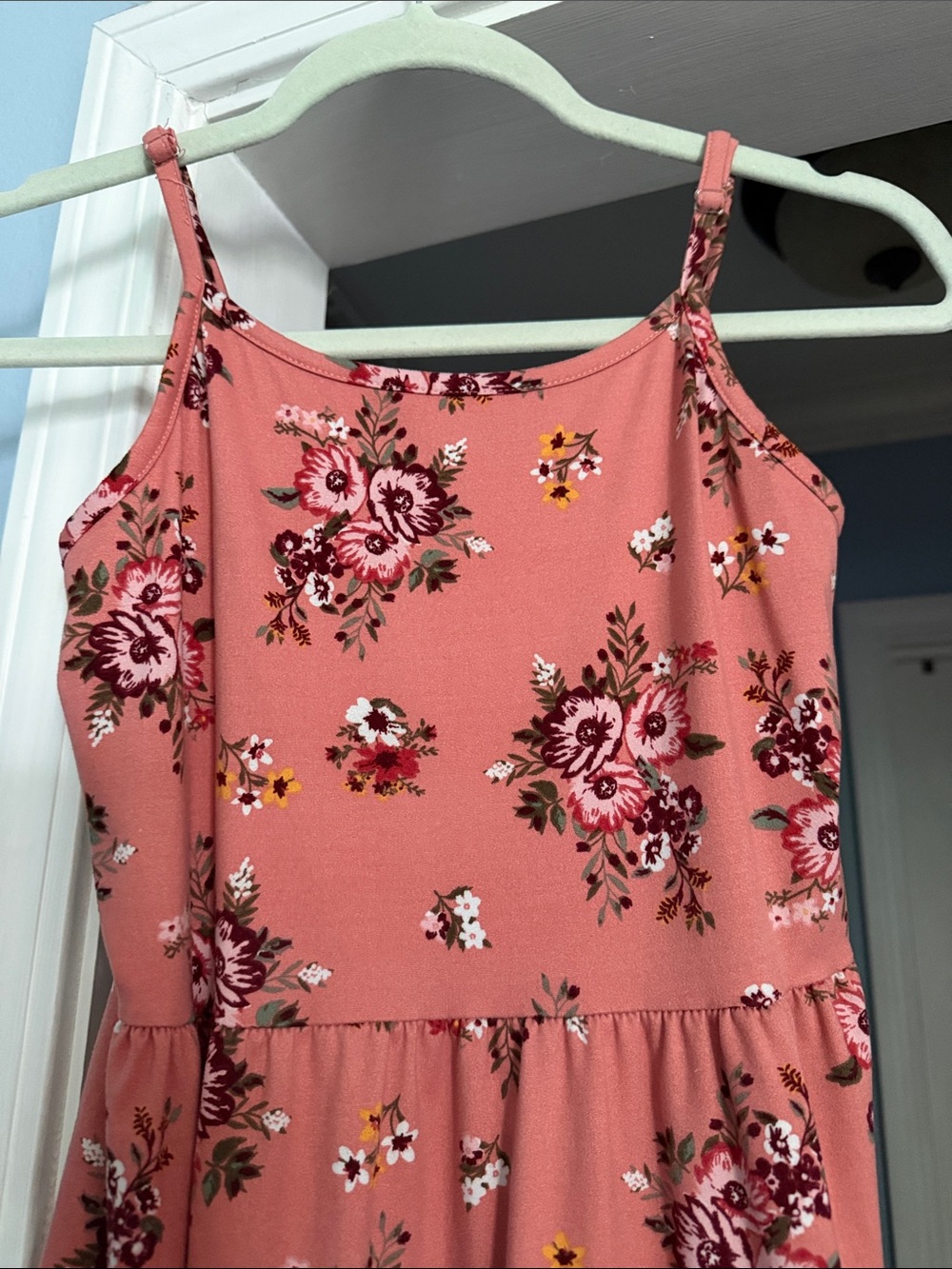 Knitworks Pink Floral Tiered Dress with Olive Vest - Picture 3 of 3
